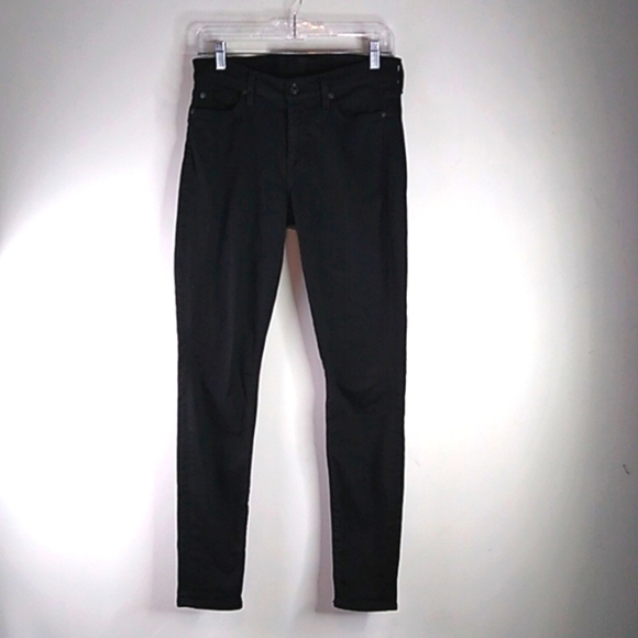 7 For All Mankind - Black Skinny Jeans - Size 31 - Picture 1 of 6